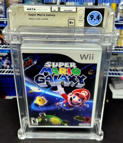 Wii Super Mario Galaxy NEW SEALED WATA GRADED 9.4 B+
