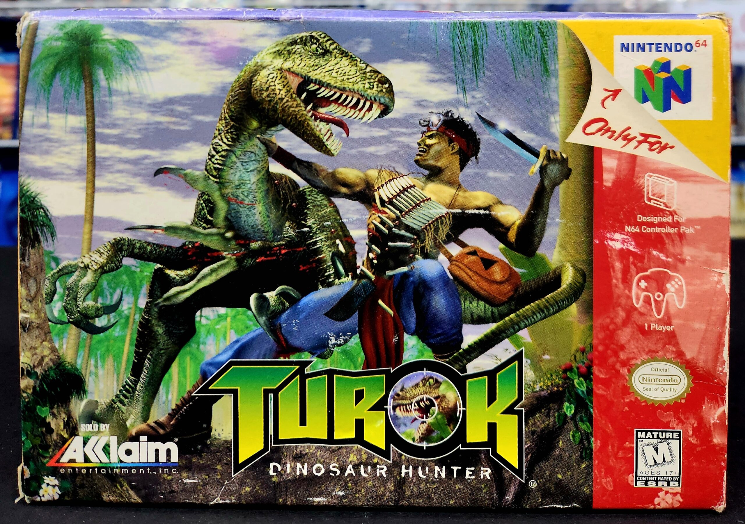 N64 Turok Dinosaur Hunter CIB Movie Galore