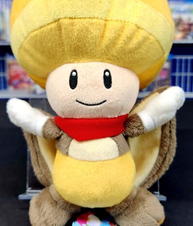 8 Inch Super Mario Bros Flying Squirrel Yellow Toad Plush